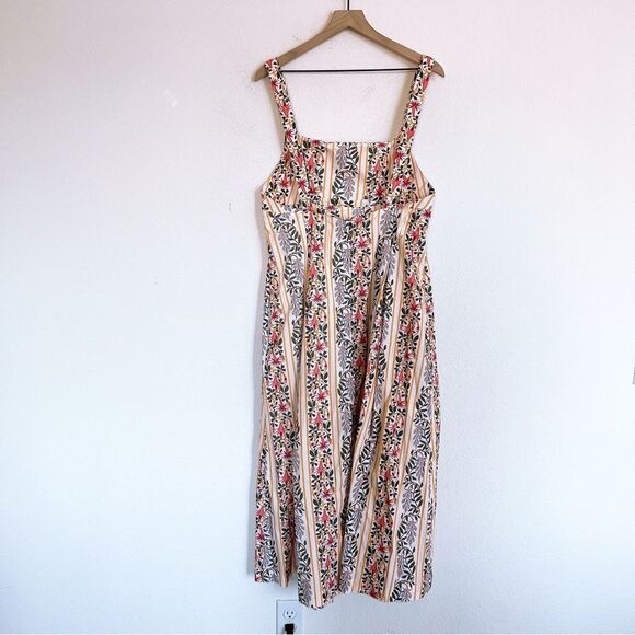 Agua by Agua Bendita Hortensia Pleated Floral Cotton Maxi Dress - Picture 10 of 14